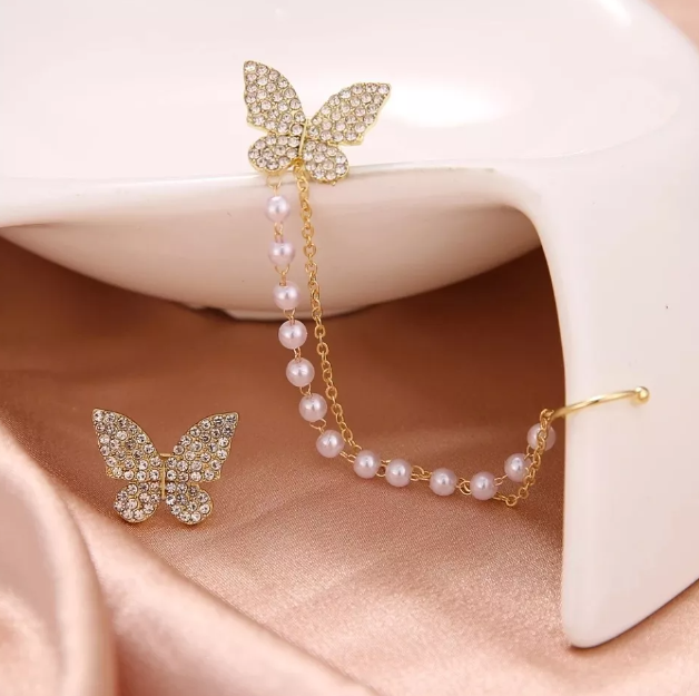 Aros Mariposas Brillantes
