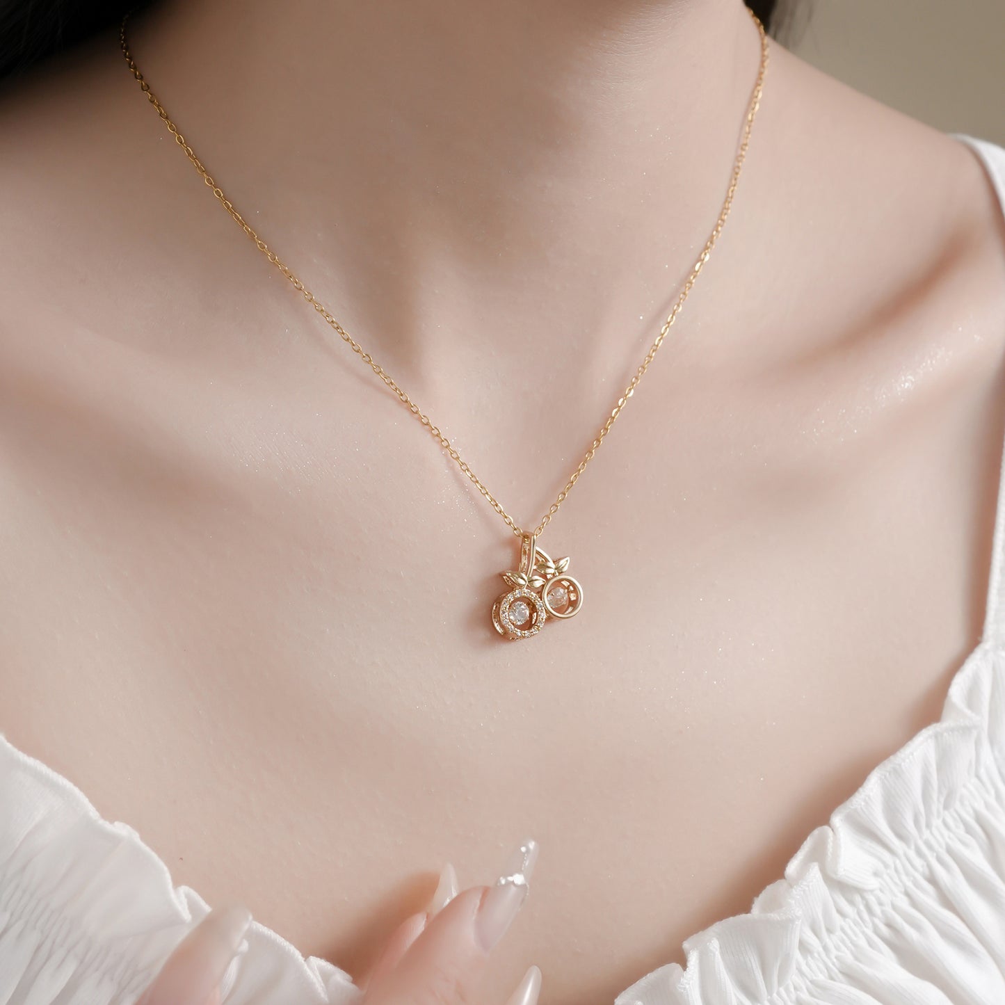 Collar Cerezas Brillantes