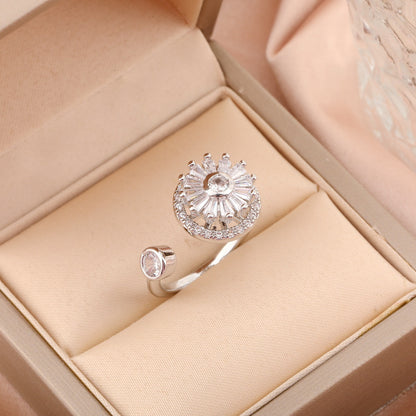 Anillo Flor de los Ciclos Giratoria