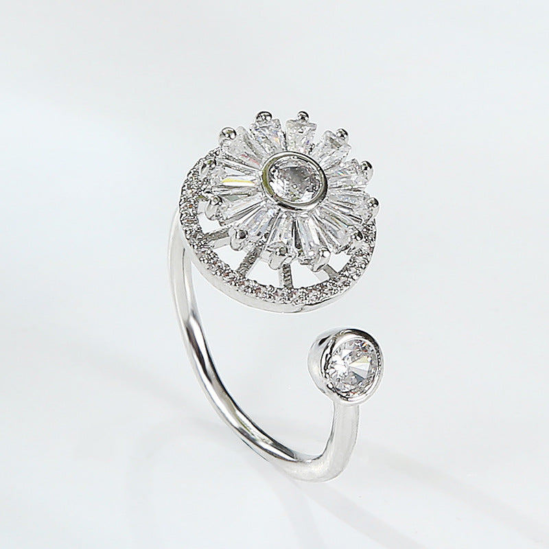 Anillo Flor de los Ciclos Giratoria