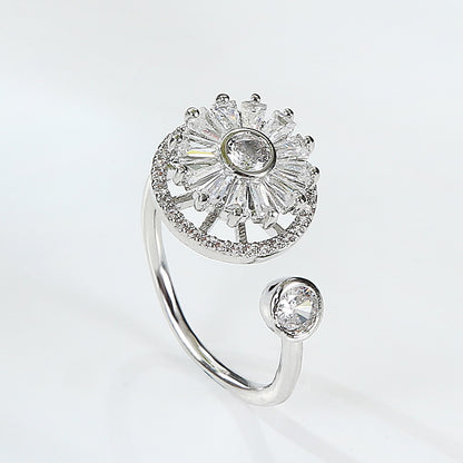 Anillo Flor de los Ciclos Giratoria