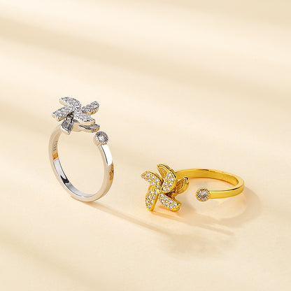 Anillo Molino de Luz Giratorio